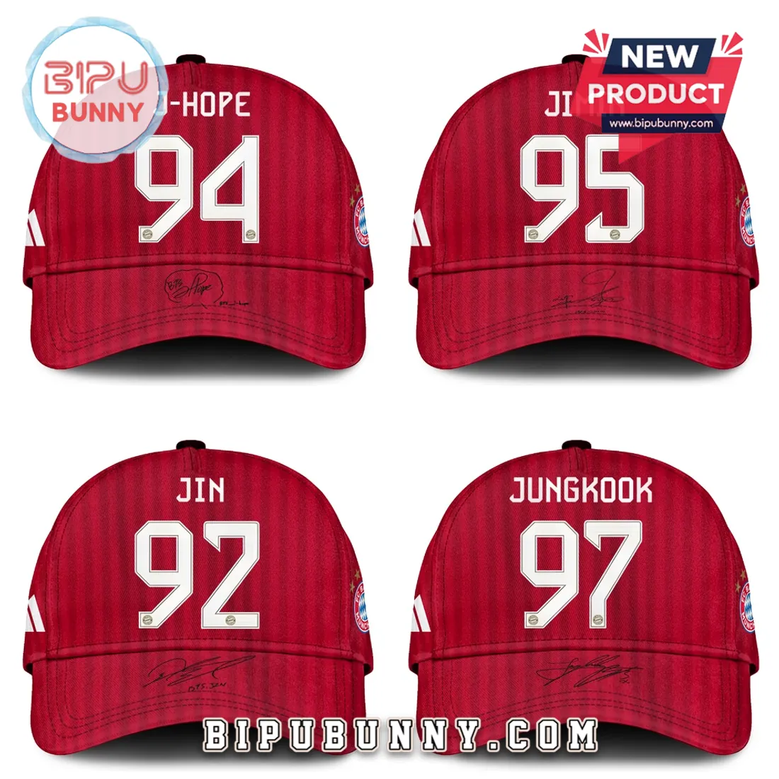 BTS x FC Bayern München Signature Red Football Jersey BTS x FC Bayern München Signature Red Football Jersey