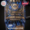 Canterbury-Bankstown Bulldogs 91st Anniversary YETI handle tumbler featuring gold team logo on blue swirl background.