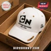 Cartoon Network EST 1992 white baseball cap featuring a black CN logo, gold eyelets, and a metal branded side plate.