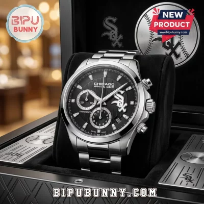 Chicago White Sox Diamond Accent Stainless Steel Chronograph Watch Chicago White Sox Diamond Accent Stainless Steel Chronograph Watch