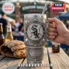 Chicago White Sox stainless steel tumbler featuring 3D embossed team logo, baseball patterns, and Guaranteed Rate Field.!