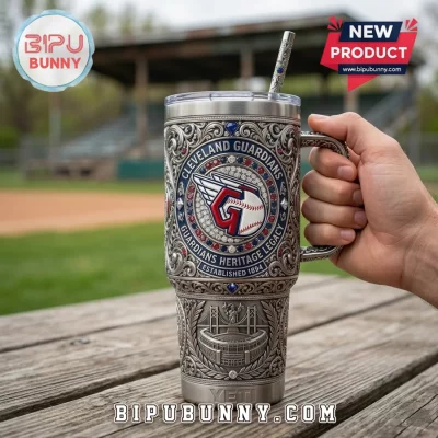 Cleveland Guardians Engraved Heritage Stainless Steel 40oz Tumbler