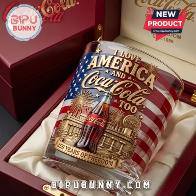 Coca-Cola 250 Years of Freedom Embossed Glass