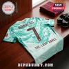 Portugal Cristiano Ronaldo jersey with number 7, green marble print, and The Last Dance text on wooden surface.!
