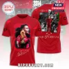 Red cotton t-shirt featuring Cristiano Ronaldo graphics, World Cup trophy, CR7 branding, and years 2006 to 2026.!