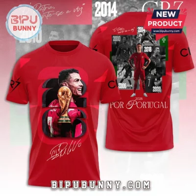 Cristiano Ronaldo Portugal 2026 World Cup Red T-Shirt