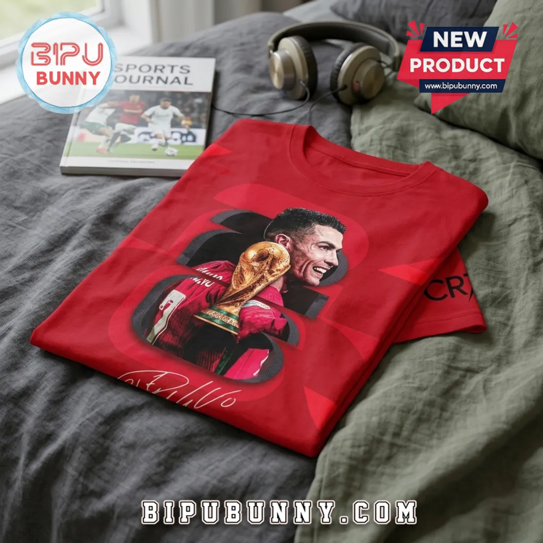 Cristiano Ronaldo Portugal 2026 World Cup Red T-Shirt Cristiano Ronaldo Portugal 2026 World Cup Red T-Shirt