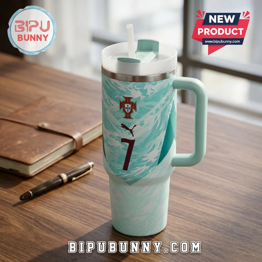 Cristiano Ronaldo Portugal 40 OZ Stainless Steel Tumbler Cristiano Ronaldo Portugal 40 OZ Stainless Steel Tumbler