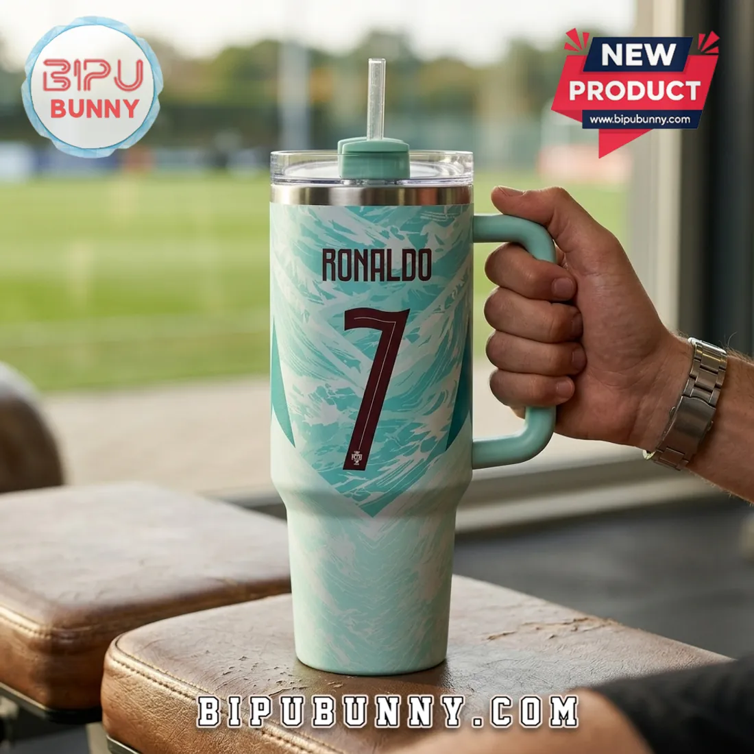 Cristiano Ronaldo Portugal 40 OZ Stainless Steel Tumbler Cristiano Ronaldo Portugal 40 OZ Stainless Steel Tumbler