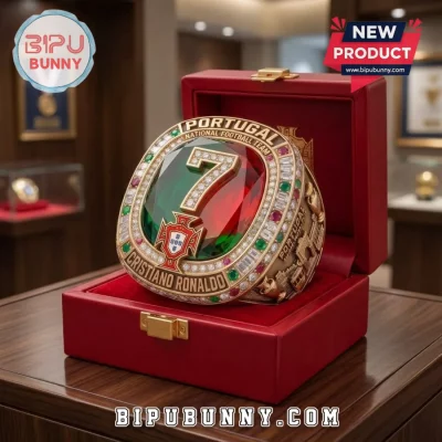 Cristiano Ronaldo Portugal National Football Team Gold Plated Ring