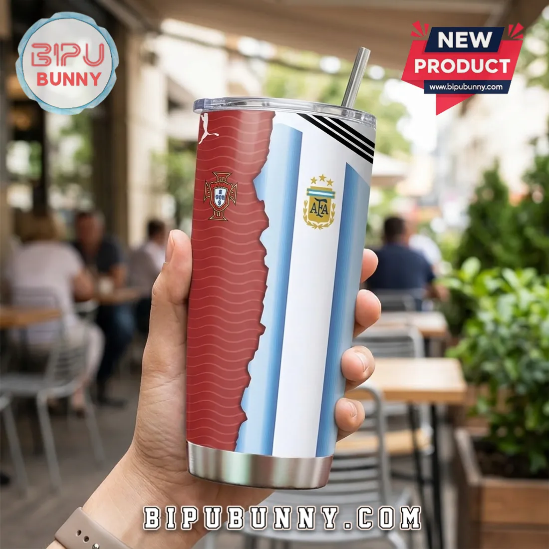 Cristiano Ronaldo x Lionel Messi The Last Dance Stainless Steel Tumbler Cristiano Ronaldo x Lionel Messi The Last Dance Stainless Steel Tumbler