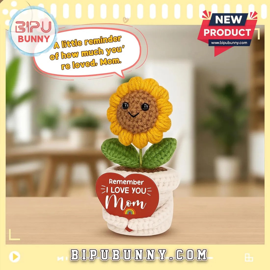 Crochet Sunflower Emotional Support Plush Crochet Sunflower Emotional Support Plush