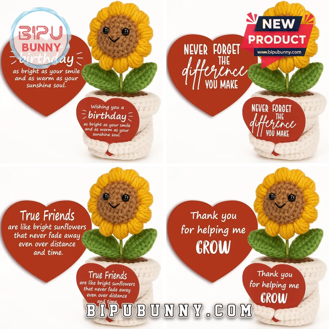 Crochet Sunflower Emotional Support Plush Crochet Sunflower Emotional Support Plush