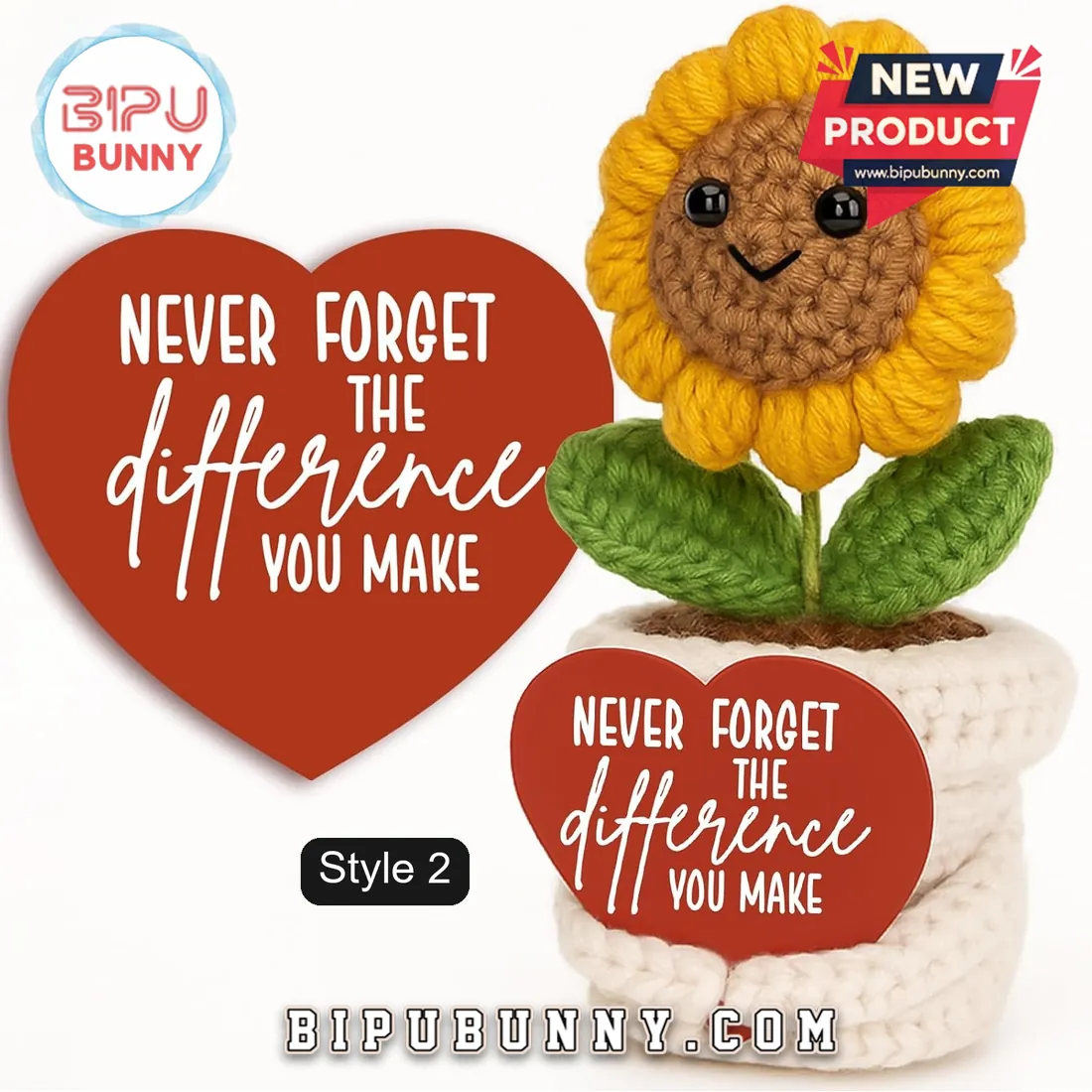 Crochet Sunflower Emotional Support Plush Crochet Sunflower Emotional Support Plush