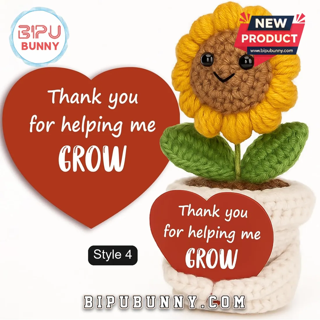 Crochet Sunflower Emotional Support Plush Crochet Sunflower Emotional Support Plush