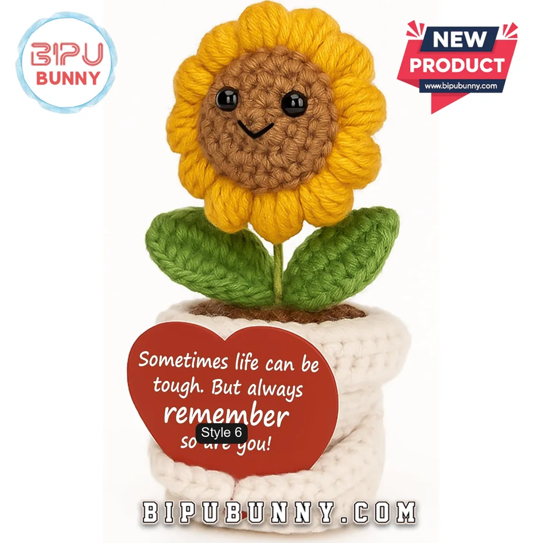 Crochet Sunflower Emotional Support Plush Crochet Sunflower Emotional Support Plush