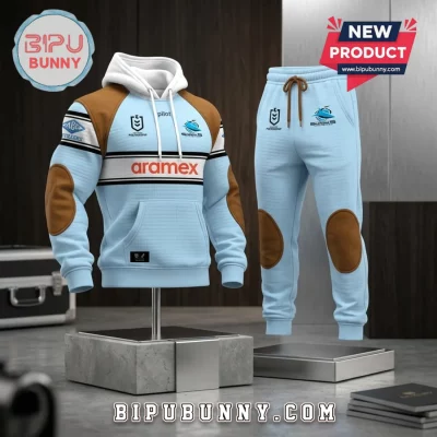 Cronulla Sharks 2026 Blue Brown Hoodie Jogger Sports Set