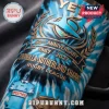 Cronulla-Sutherland Sharks 60th Anniversary 40oz tumbler with blue tie-dye pattern, gold lettering, and team jersey graphic.