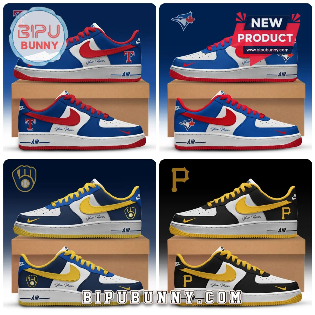 Custom MLB Team Nike Air Force 1 Low Sneakers Custom MLB Team Nike Air Force 1 Low Sneakers