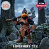 Daffy Duck × Kratos Collectible Acrylic Plaque featuring the cartoon duck styled as a Spartan warrior with a Leviathan axe.