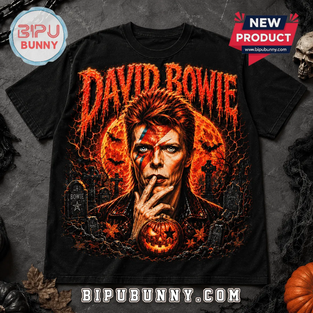 David Bowie Halloween Costume 2026 T-Shirt David Bowie Halloween Costume 2026 T-Shirt