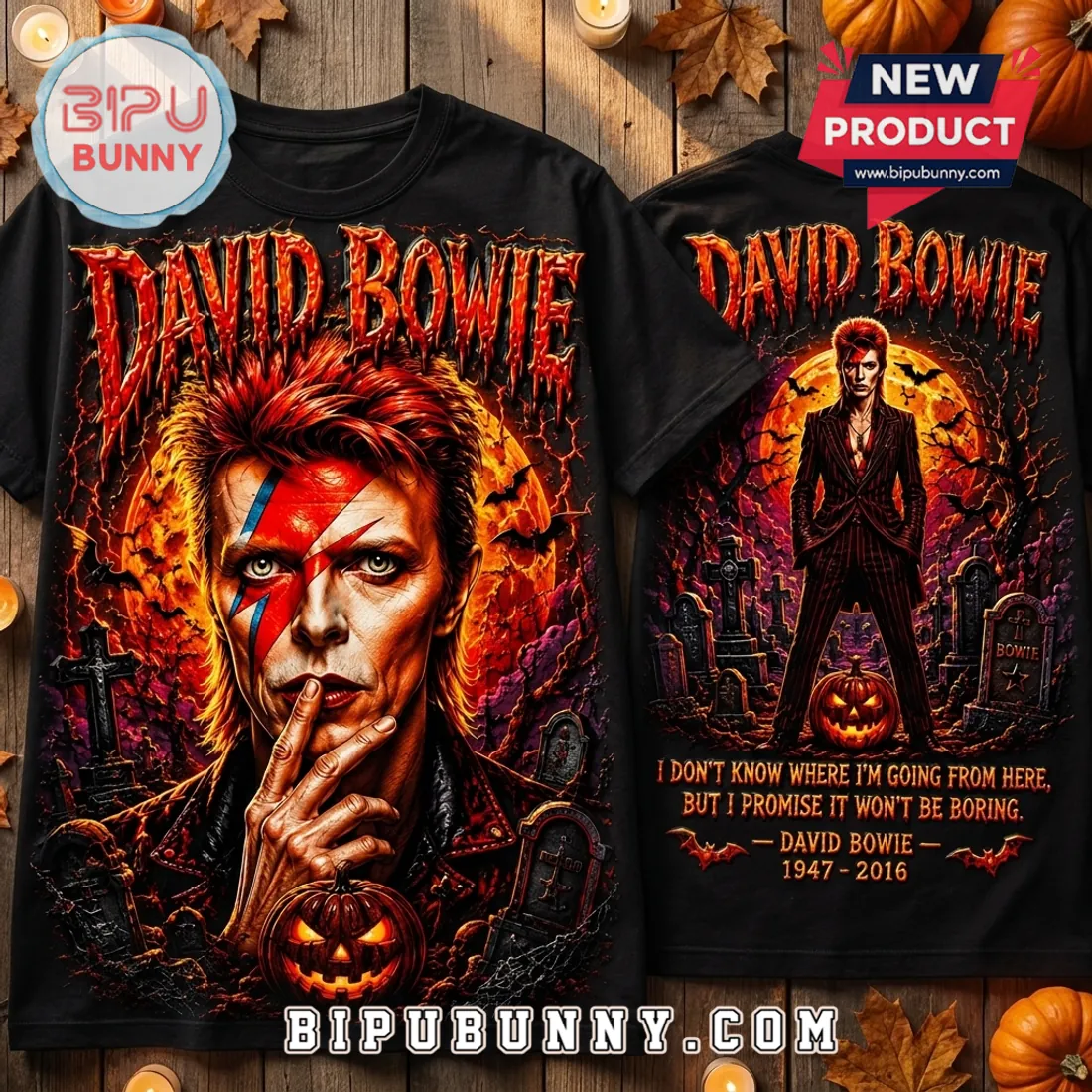 David Bowie Halloween Costume 2026 T-Shirt David Bowie Halloween Costume 2026 T-Shirt