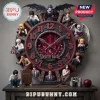 Death Note character wall clock featuring Ryuk, Light, L, and Misa figurines set against a dark red crystal clock face.!