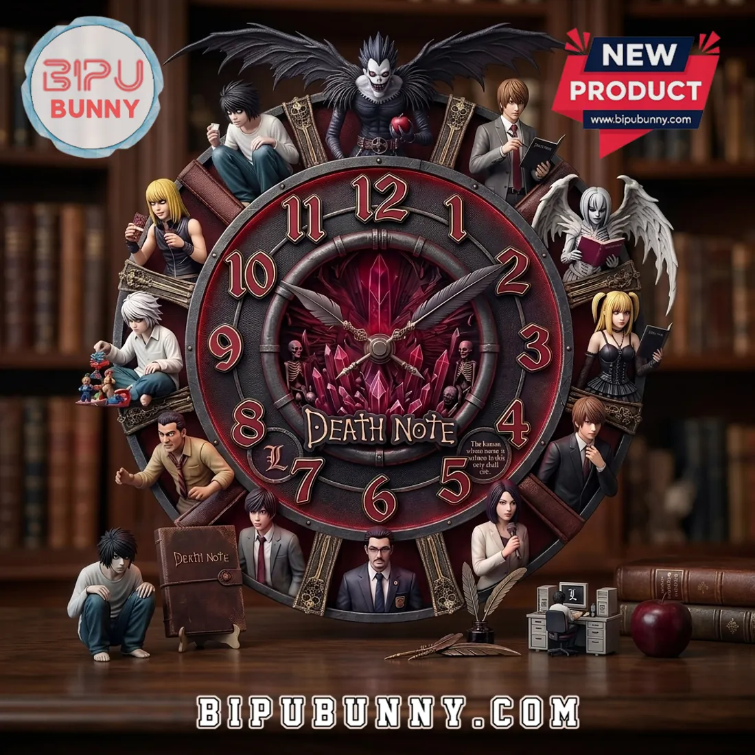 Death Note Crimson Gothic Sculpted Wall Clock Death Note Crimson Gothic Sculpted Wall Clock