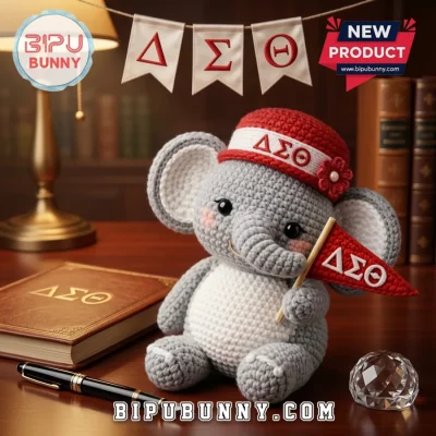 Delta Sigma Theta Crochet Elephant Plush Toy Delta Sigma Theta Crochet Elephant Plush Toy