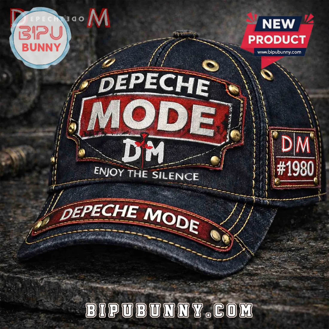Depeche Mode Enjoy The Silence Denim Baseball Cap Depeche Mode Enjoy The Silence Denim Baseball Cap