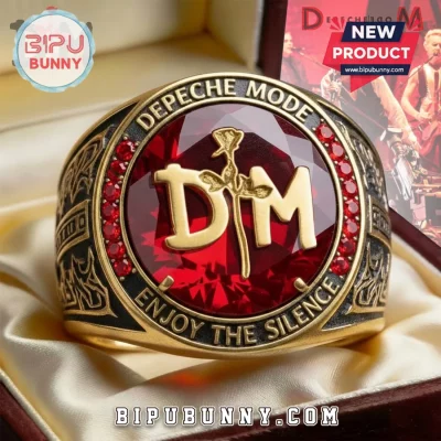 Depeche Mode Enjoy The Silence Red Stone Gold Ring