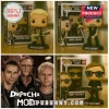 Depeche Mode Funko Pop Vinyl Figure Set featuring Martin Gore, Dave Gahan, and Andy Fletcher in display boxes.