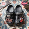 Depeche Mode Limited Edition Crocs With Charms in dark grey, featuring music-themed Jibbitz including cassettes and roses.
