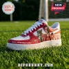 Custom Liverpool FC white and red sneaker with Diogo Jota portrait, trophy graphic, and You'll Never Walk Alone text.!