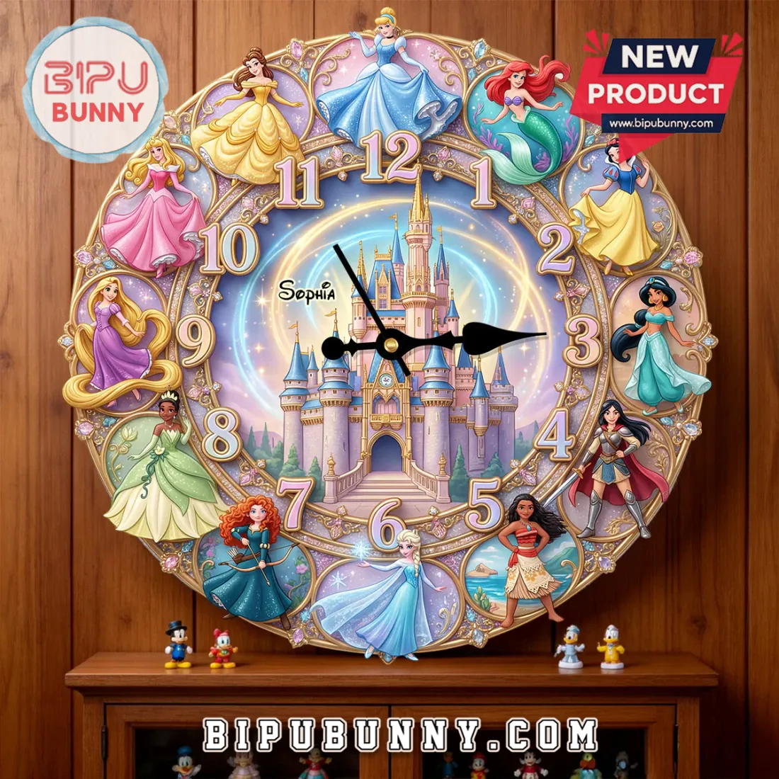 Disney Princess Personalized Acrylic Wall Clock 2026 Disney Princess Personalized Acrylic Wall Clock 2026