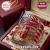 Dr Pepper 250 Years Freedom Embossed Whiskey Glass featuring patriotic American flag graphics and fireworks imagery.