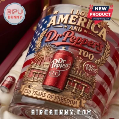 Dr Pepper 250 Years Freedom Embossed Whiskey Glass