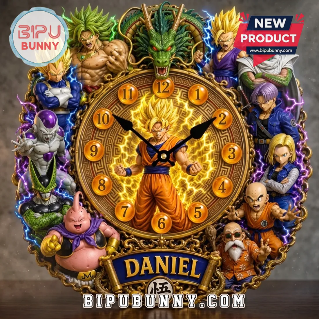 Dragon Ball Z Character Custom Sculpted Wall Clock Dragon Ball Z Character Custom Sculpted Wall Clock