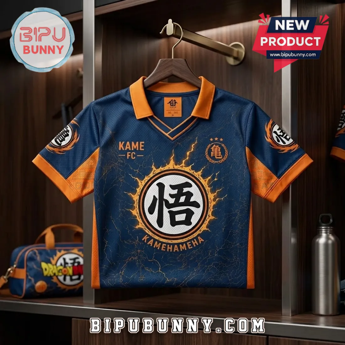 Dragon Ball Z Goku Kame FC Navy Blue Football Jersey Dragon Ball Z Goku Kame FC Navy Blue Football Jersey