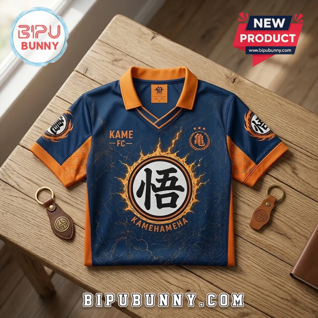 Dragon Ball Z Goku Kame FC Navy Blue Football Jersey Dragon Ball Z Goku Kame FC Navy Blue Football Jersey