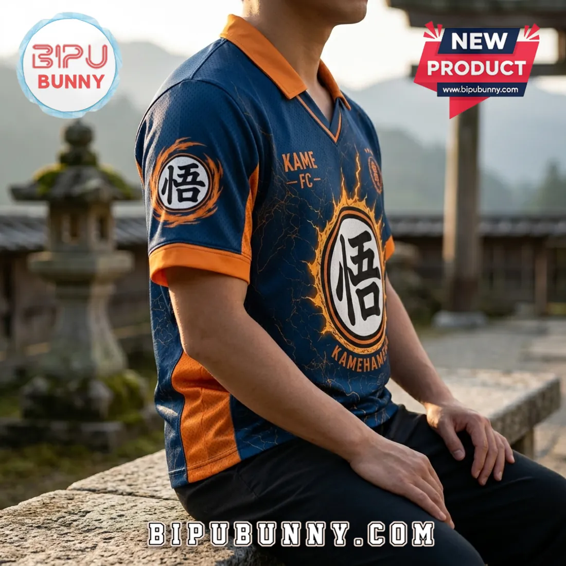 Dragon Ball Z Goku Kame FC Navy Blue Football Jersey Dragon Ball Z Goku Kame FC Navy Blue Football Jersey