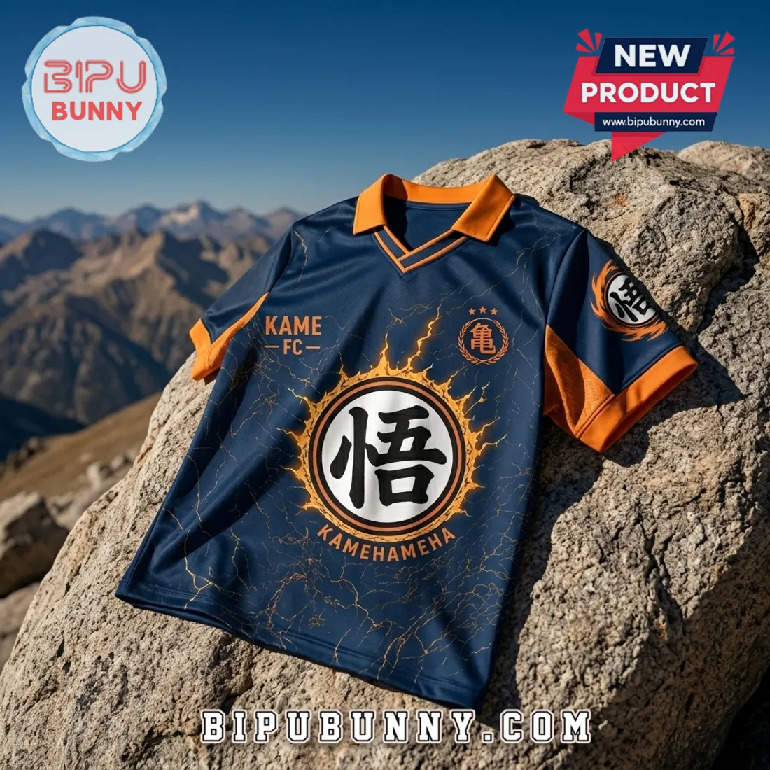 Dragon Ball Z Goku Kame FC Navy Blue Football Jersey Dragon Ball Z Goku Kame FC Navy Blue Football Jersey