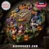 Dragon Ball wall clock featuring 3D sculpted characters, golden numerals, five orange Dragon Balls, and a Shenron base.!