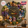Dragon Ball themed circular wall clock featuring anime characters, golden dragon, and seven orange star dragon balls.!