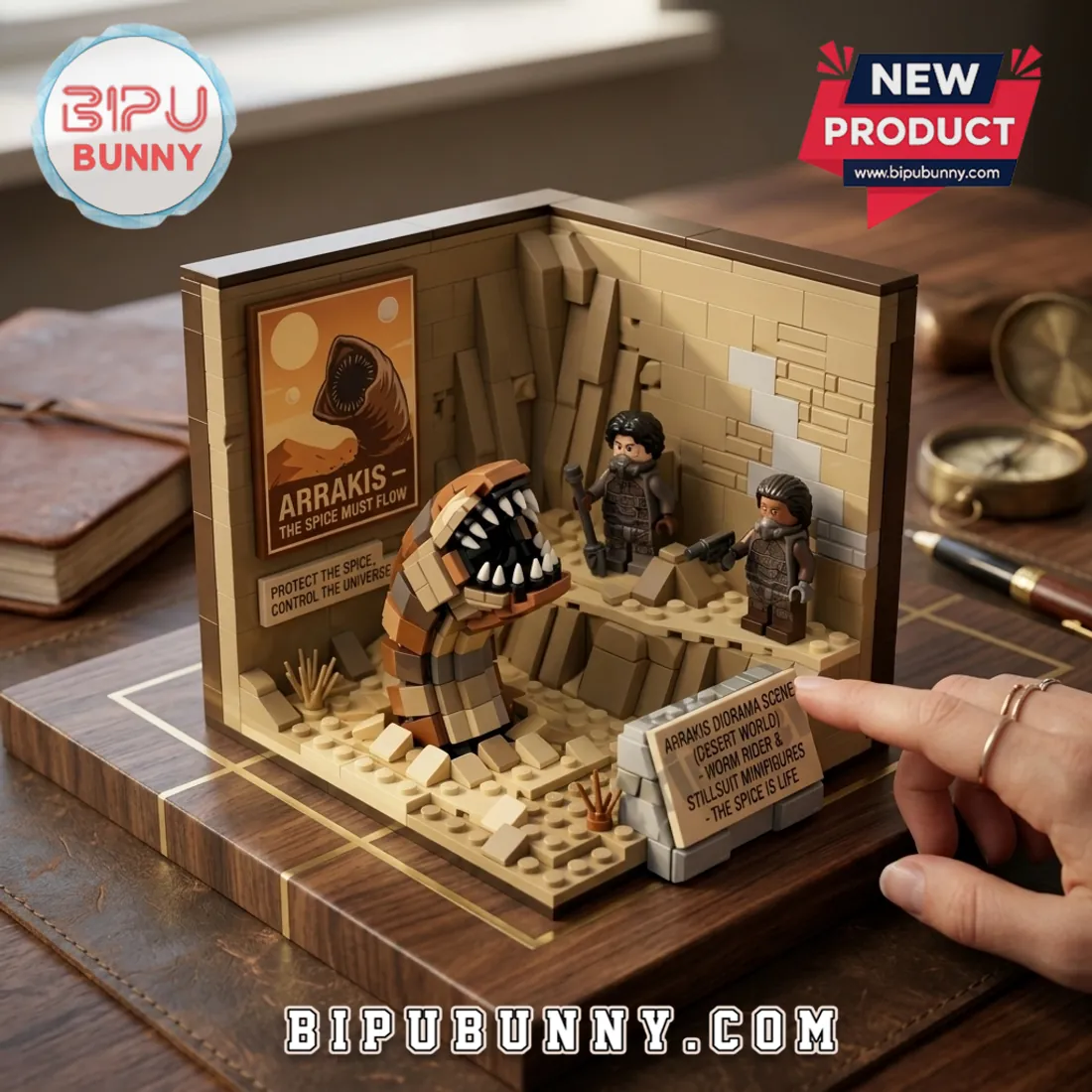 Dune Arrakis Sandworm Diorama Building Block Set Dune Arrakis Sandworm Diorama Building Block Set