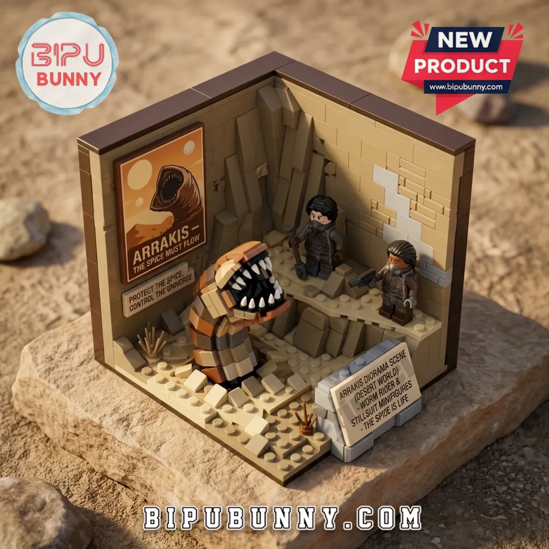 Dune Arrakis Sandworm Diorama Building Block Set Dune Arrakis Sandworm Diorama Building Block Set