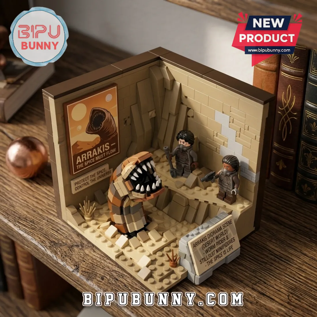 Dune Arrakis Sandworm Diorama Building Block Set Dune Arrakis Sandworm Diorama Building Block Set