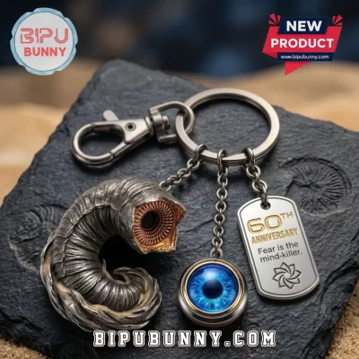 Dune Sandworm 60th Anniversary Sculpted Metal Keychain