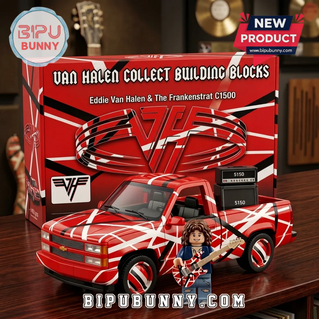 Eddie Van Halen Frankenstrat Chevrolet C1500 Building Block Set Eddie Van Halen Frankenstrat Chevrolet C1500 Building Block Set