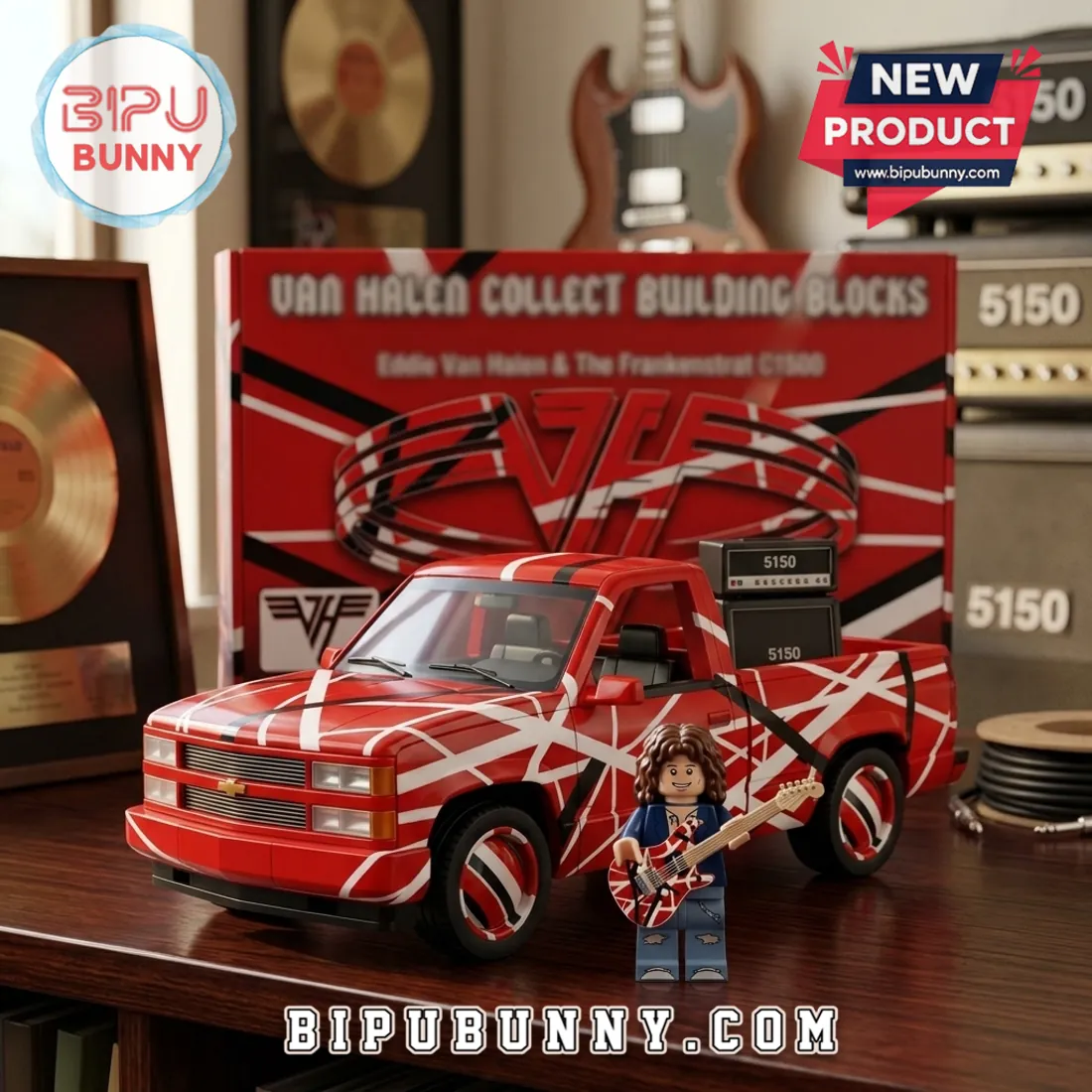 Eddie Van Halen Frankenstrat Chevrolet C1500 Building Block Set Eddie Van Halen Frankenstrat Chevrolet C1500 Building Block Set